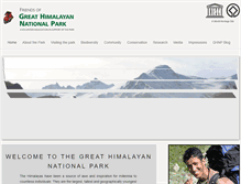 Tablet Screenshot of greathimalayannationalpark.com